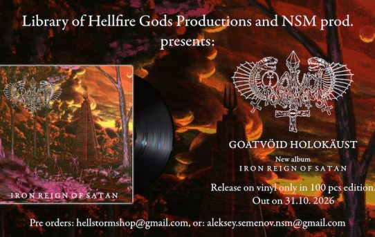 GOATVÖID HOLOKÄUST hlásí nové album "Iron Reign of Satan" na vinylu (Limited 100 pcs)